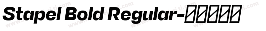 Stapel Bold Regular字体转换